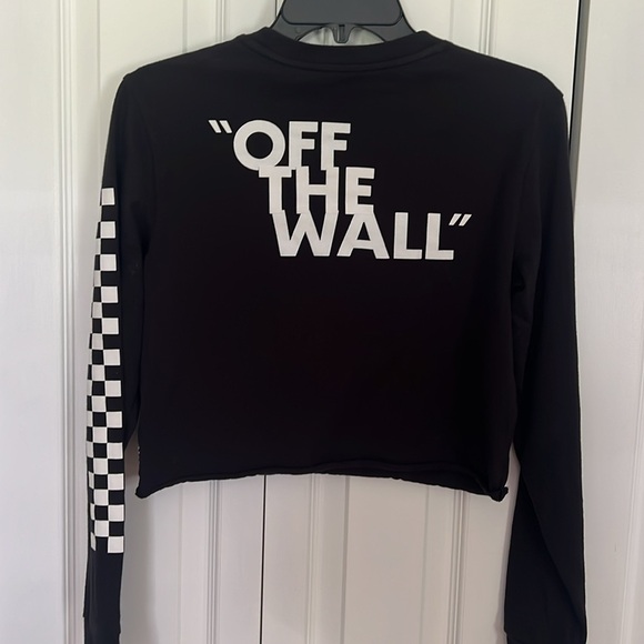 Vans Black Crop Off The Wall long sleeve t-shirt - Picture 4 of 5